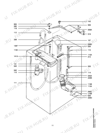 Взрыв-схема стиральной машины Aeg LAVW831-W - Схема узла Hydraulic System 272